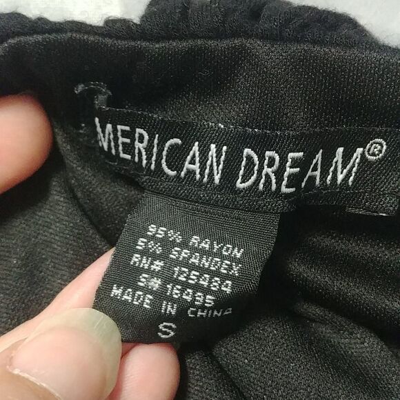 American Dream Black Strapless Hi/Low Maxi w/ belt - Picture 9 of 12